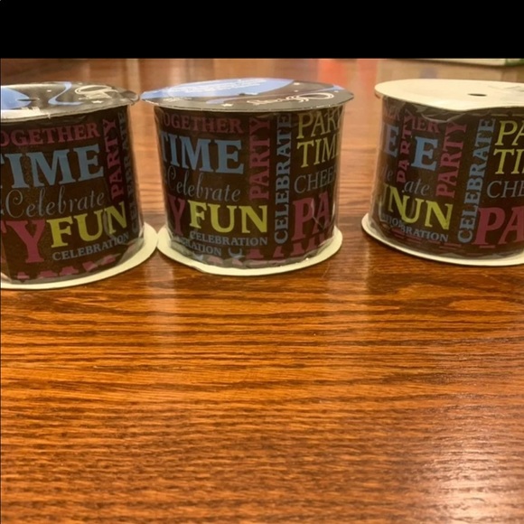 Other - 3/$10 Three spools of Party time ribbon